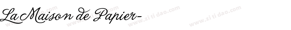 La Maison de Papier字体转换